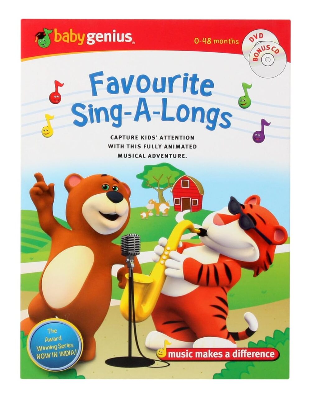 Baby Genius Favorite Sing-A-Longs DVD 2006 Kids Animated Sing-Along Songs